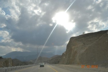 The sword of Sun — at Quriyat, Oman.