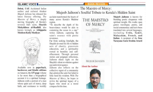 The Maestro of Mercy: Mujeeb Jaihoon’s Soulful Tribute to Kerala’s Hidden Saint
