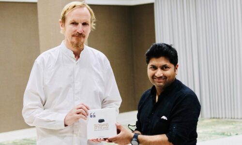 ‘SLOGANS’ Presented to Prominent Cambridge Academic
