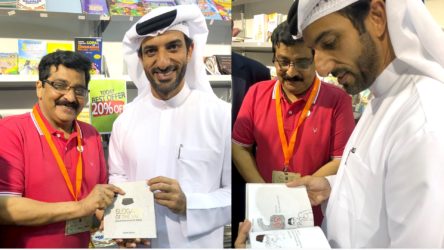 Dr. Muneer Presents Jahoon's Book to Sharjah Media Council Chairman