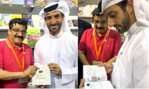 Dr. Muneer Presents Jahoon’s Book to Sharjah Media Council Chairman