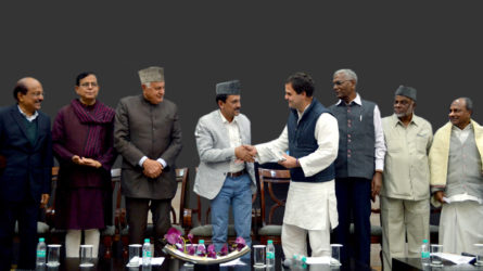 Rahul Gandhi presented with 'Slogans of the Sage'